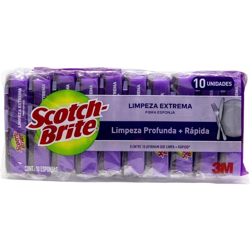 Scotch-Brite 3M Esponja de Louças Limpeza Extrema - 10 Unidades