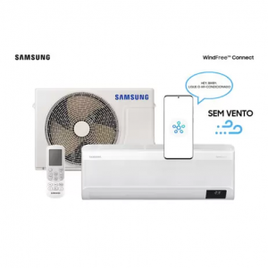 Ar Condicionado Split Inverter Samsung WindFree Connect Sem Vento 12000 BTU/h Frio - AR12BVFAAWKNAZ