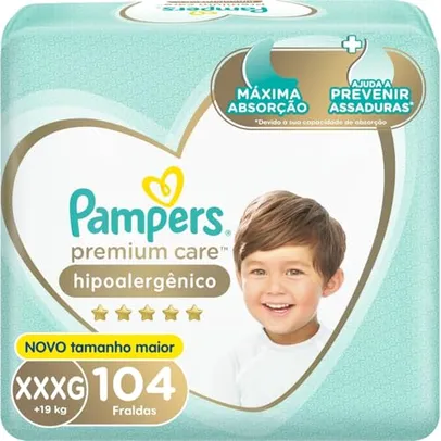 Fralda Pampers Premium Care XXXG - 104 fraldas