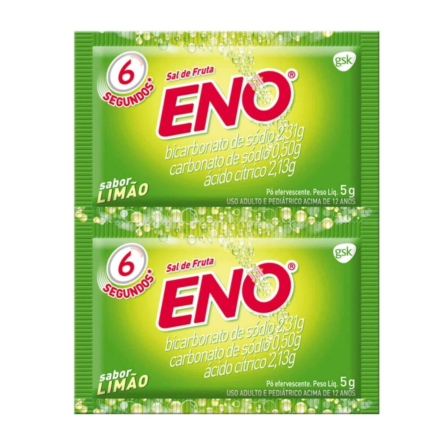 Sal de Fruta Eno Limao Po Efervescente 2 Envelopes 5g