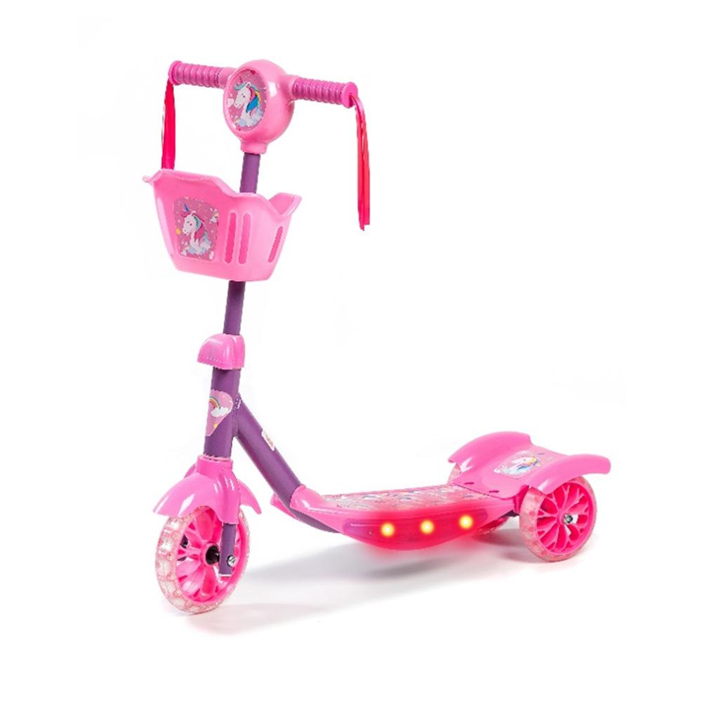 Patinete 3 Rodas com Cesta Play&Fun Rosa