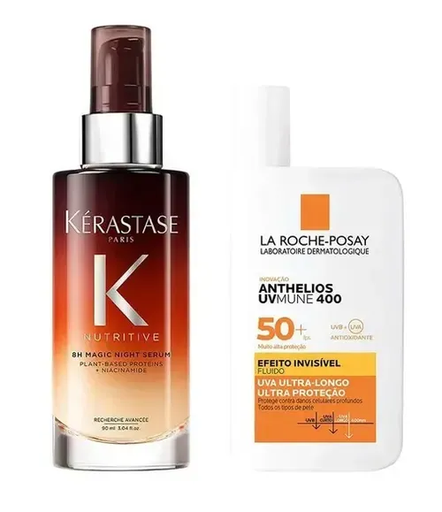 Kérastase e La Roche-Posay Kit Sérum para Cabelos Secos + Protetor Solar Facial FPS60