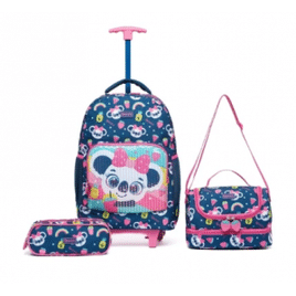 Kit Mochila Infantil Spector Escolar Estojo E Lancheira Azul/Rosa