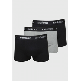 Kit 3 peças Cueca Colcci Boxer Logo Preta