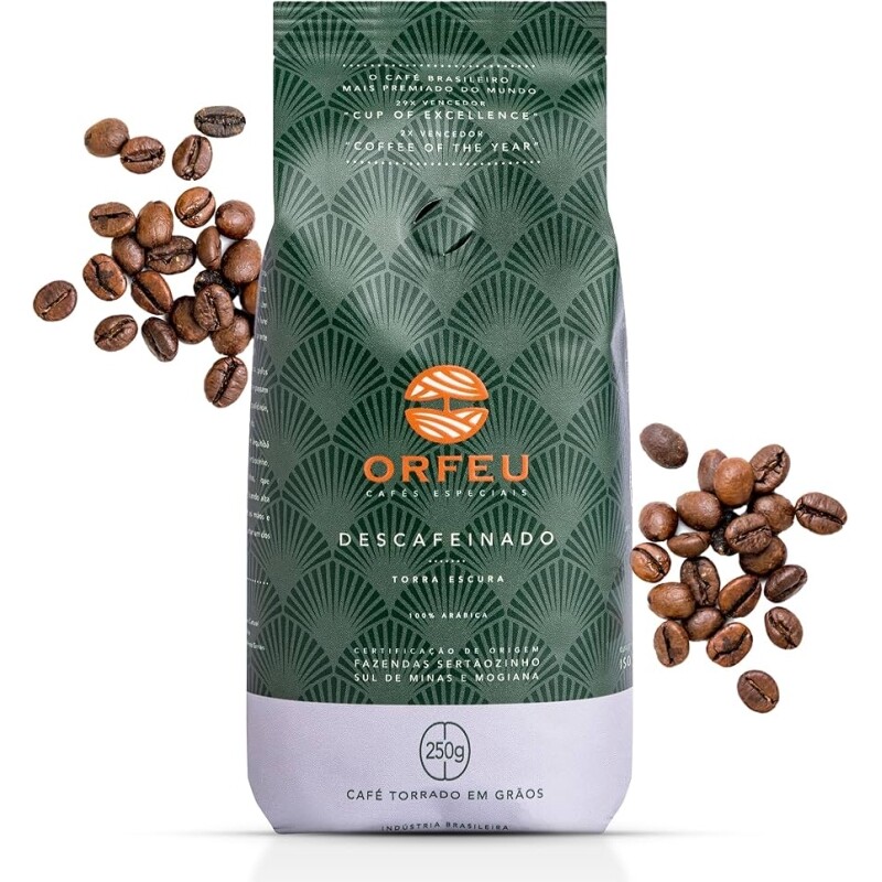 Café Em Grãos ORFEU Descafeinado Orfeu 250g