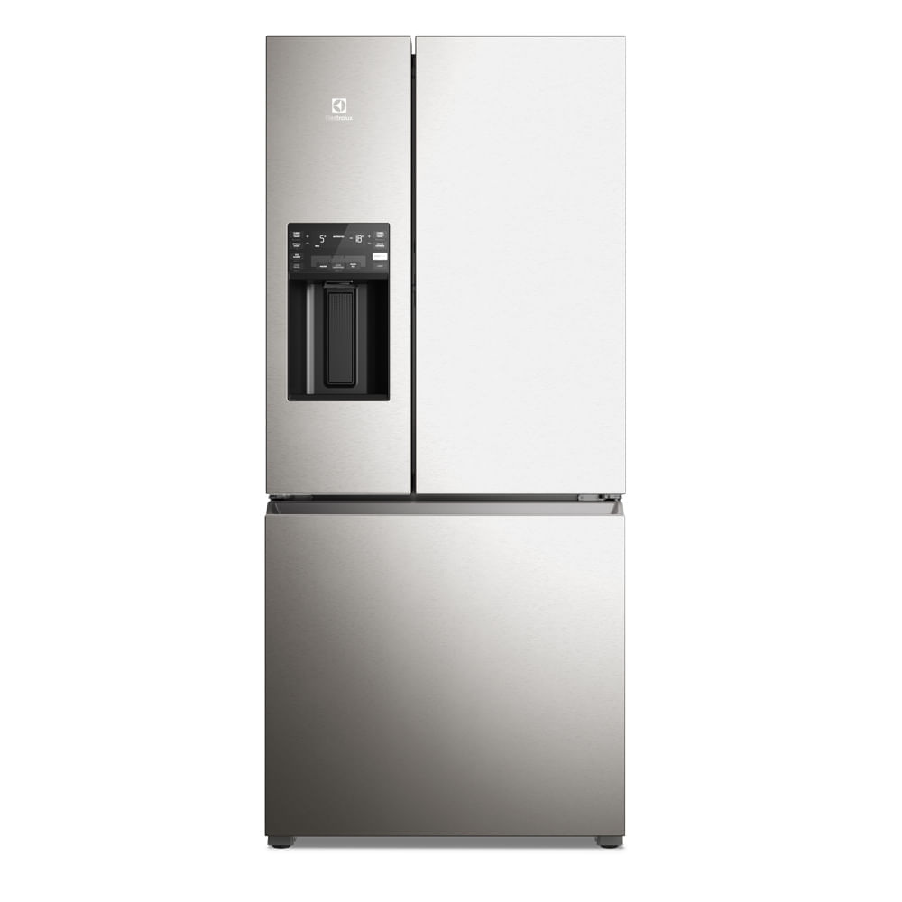 Geladeira Electrolux Frost Free Inverter 540L Dispenser Água e Gelo 3 Portas Cor Inox Look - IM8IS