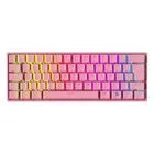 Teclado Mecânico Gamer KBM! GAMING TG600, Rosa, 60% e ABNT2, RGB, Switch Gateron Red - KGTG600RSVR