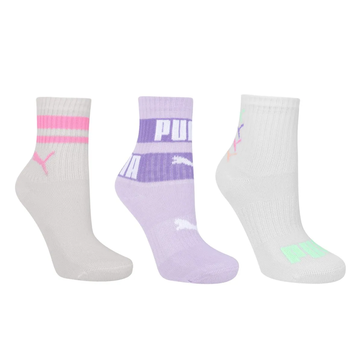 Kit Meia Infantil Puma Cano Longo 3 Pares