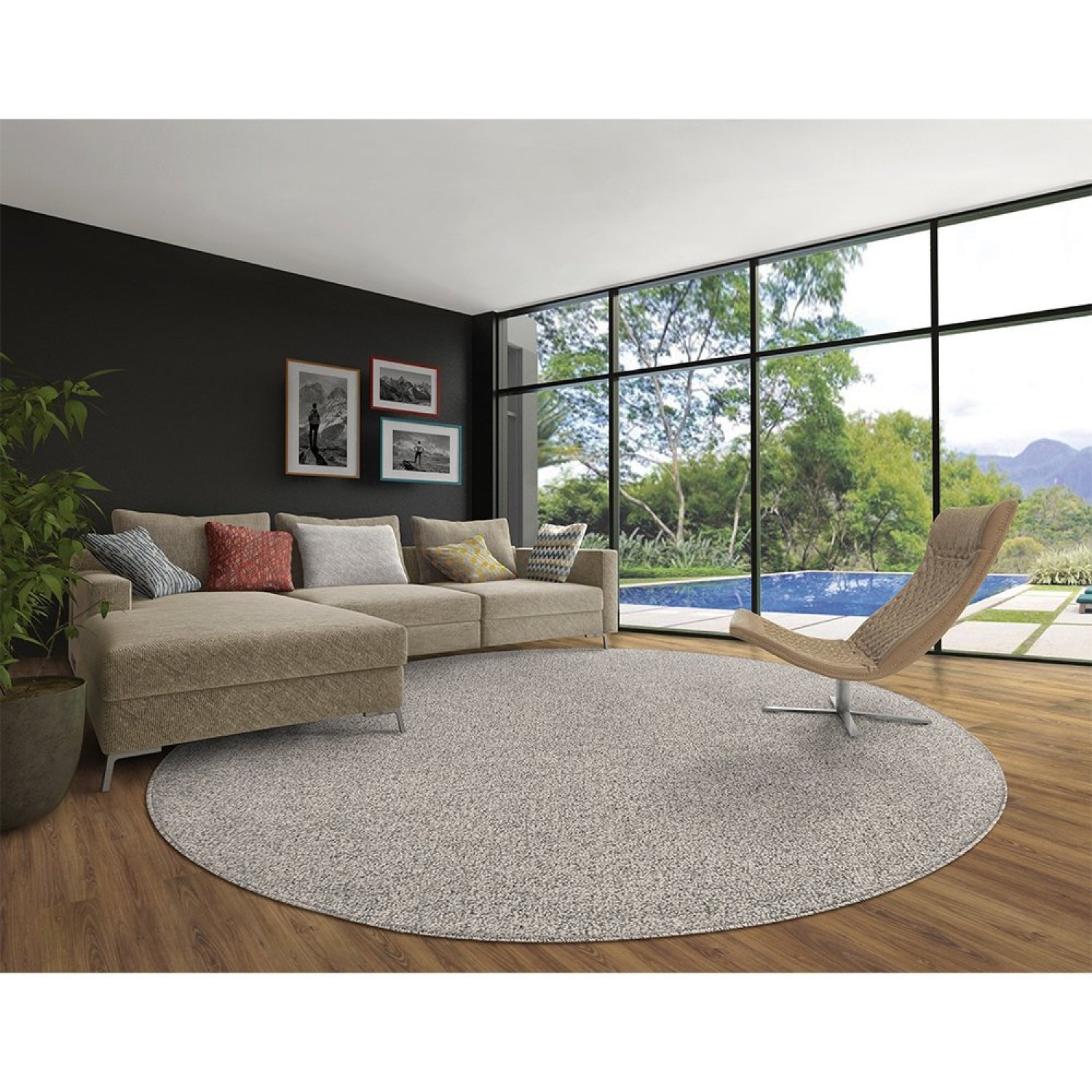 Tapete 290cm Redondo Paradise Tapetes São Carlos Lua Nova