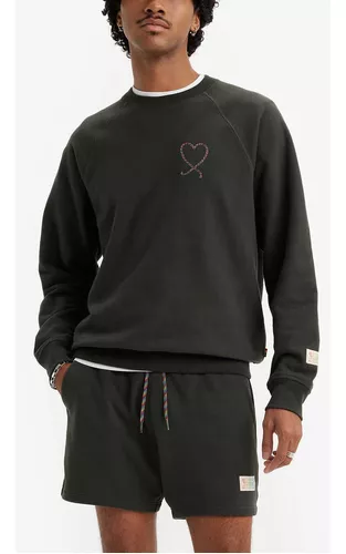 Moletom Levi's Pride Relaxed Raglan Crew Preto A26850001