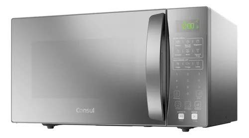 Micro-ondas Consul 32 Litros cor cinza espelhado com Menu Fácil - CMS46AR