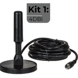 Antena Digital 5 Metros Interna Sinal TV Hdtv Base Imã RT-3003 Externo a Prova d'Agua