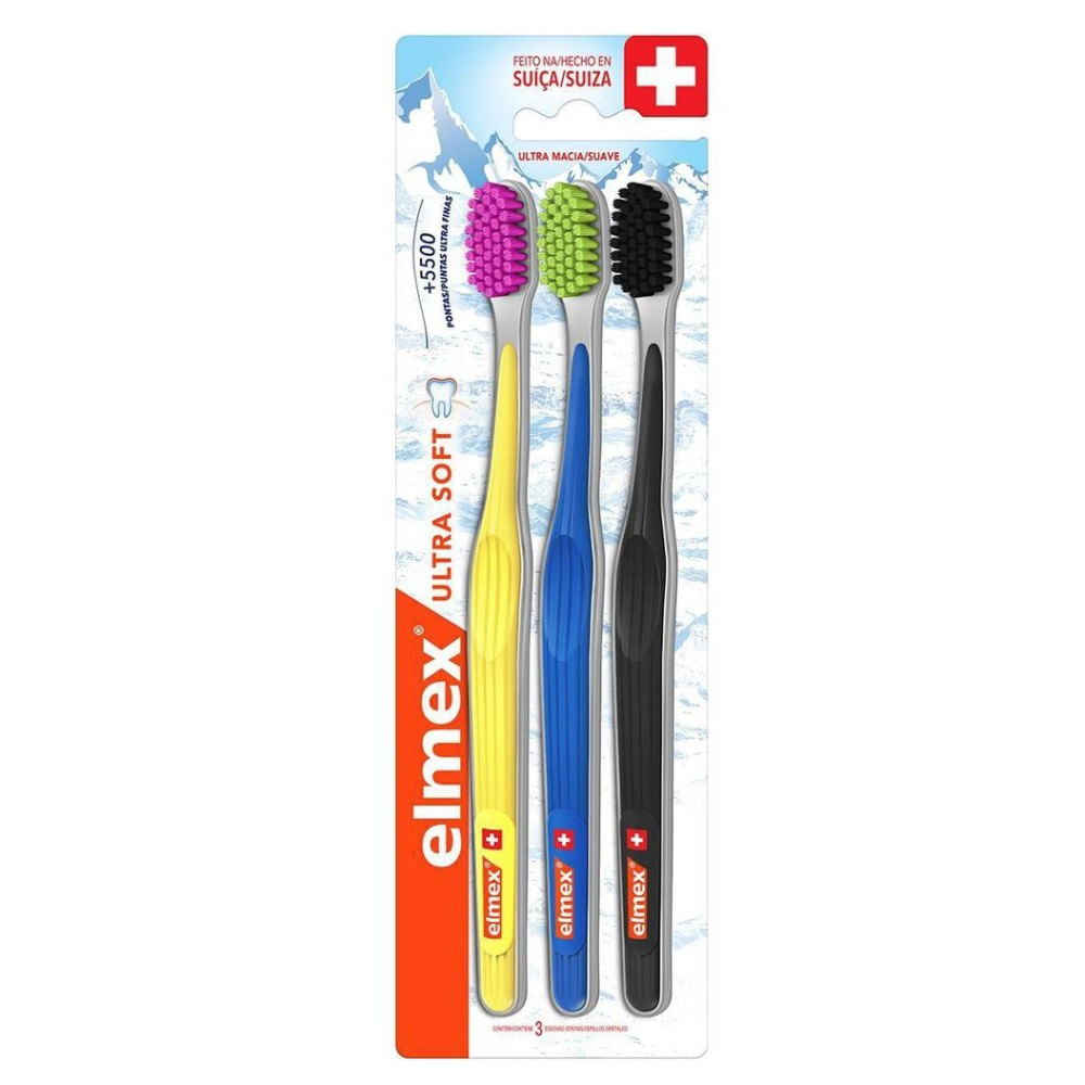 [Venancio] Escova dental Elmex Ultra Soft 3 unidades - R$ 35,86