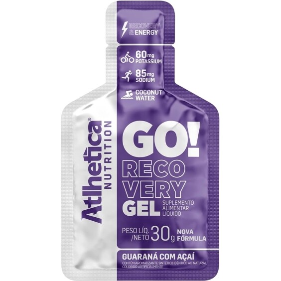 Pré Treino Atlhetica Nutrition Go Energy Gel (10 Sachês) - Sabor Guaraná E Açai