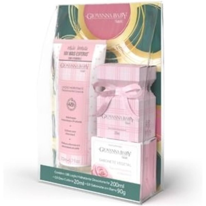 Kit Necessaire Giovanna Baby Colônia 20ml + Loção 200ml + Sabonete 90g Classic