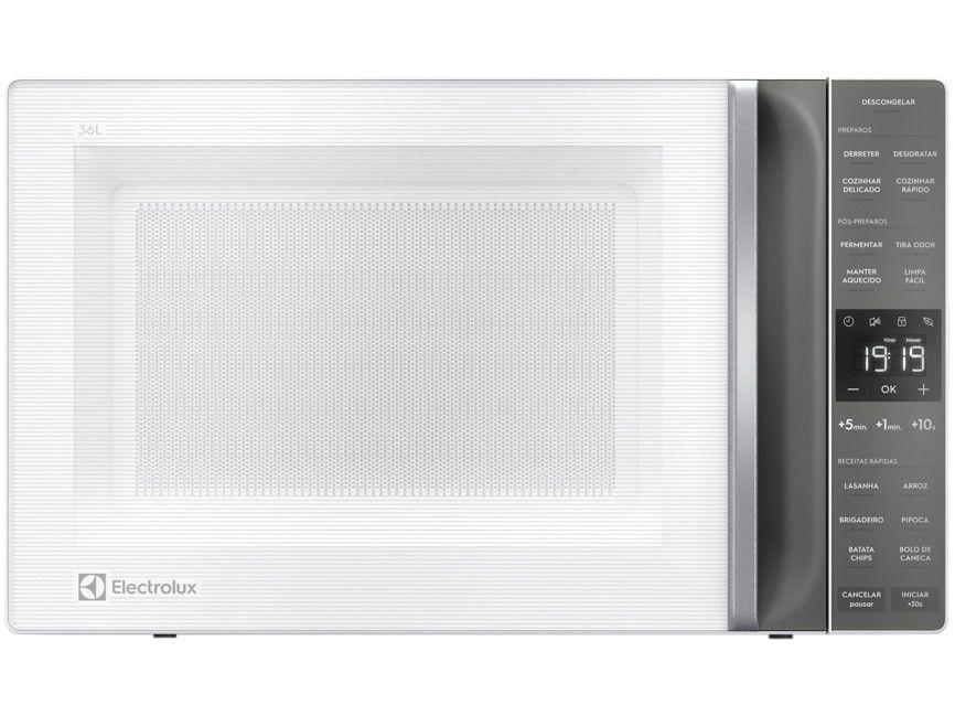 [R$ 599.,41 MOEDAS/ APP/ R$ 419,41 CASH ELECTROLUX] Micro-ondas Electrolux 36L Branco e Cinza ME36B - 110V