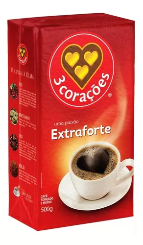 Café Torrado E Moído 3 Corações Extraforte A Vácuo 500g