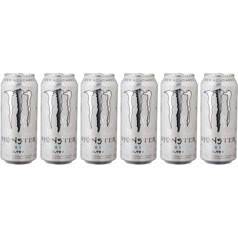 6 Unidades Energético Monster Energy Ultra Zero Lata 473ml