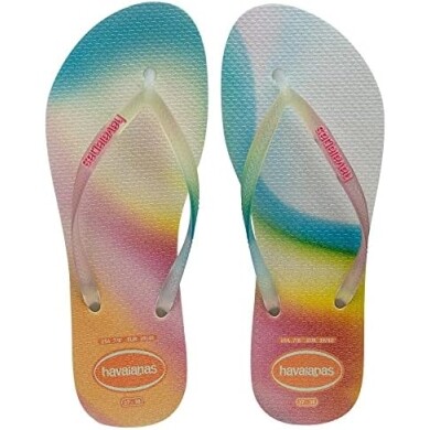 SANDALIAS HAVAIANAS SL MET RAINBOW n° 35/36 BEGE PALHA