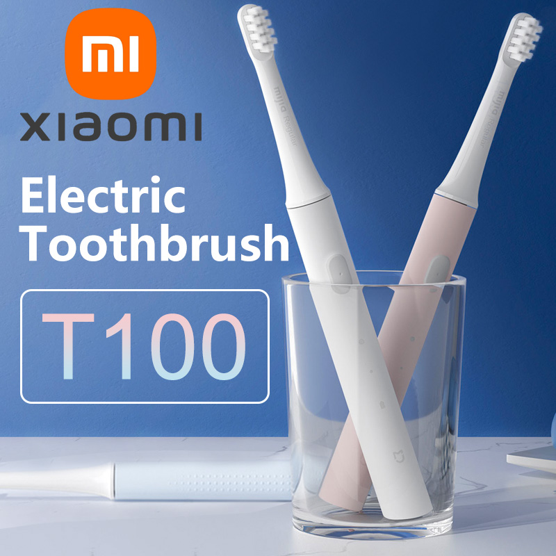 XIAOMI-Mijia T100 Escova de Dentes Elétrica Sônica Mi Smart Impermeável IPX7 USB