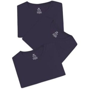 Camiseta Básica Masculina Slim Manga Curta - Azul XG