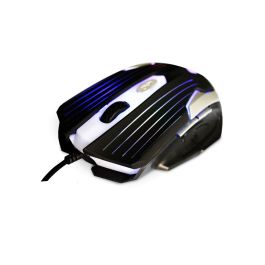 Mouse Gamer C3Tech MG-11BSI 2400DPI Preto Led Preto/Prata