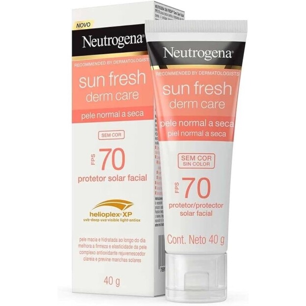 (Recorrência) Protetor Solar Neutrogena Sunfresh Derm Care Dry Skin Sem Cor FPS 70 40g