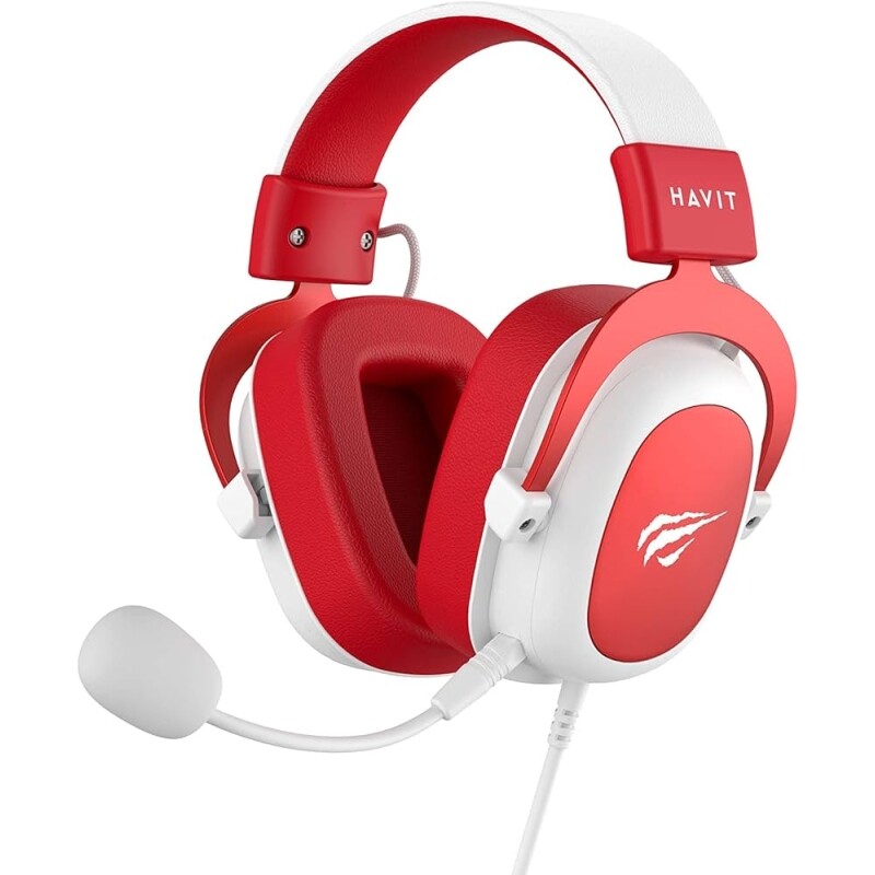 Headphone Fone de Ouvido Havit HV-H2002d Red Gamer com Microfone Falante 53mm Plug 3 5mm: compatível com XBOX ONE e PS4