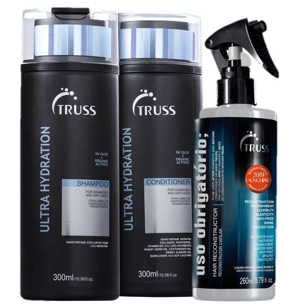 Truss Ultra Hydration Shampoo + Condicinador 300ml + Uso Obrigatório 260ml