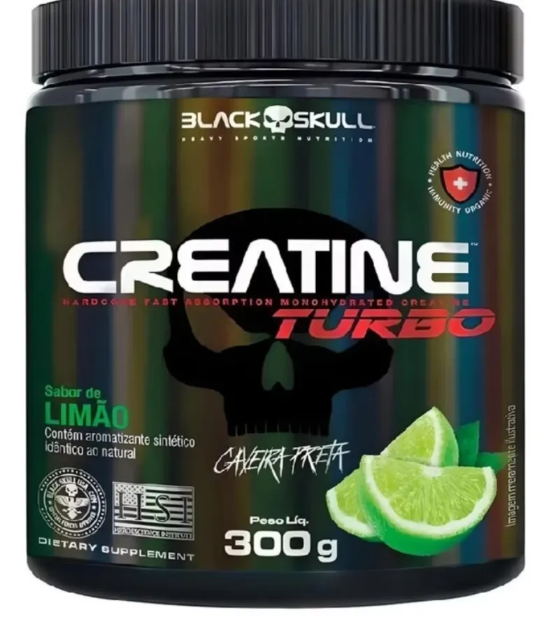 Creatina Black Skull Sabor Limão 300g