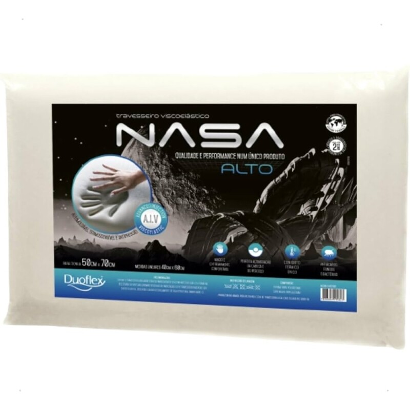 Travesseiro Nasa - X Alto Duoflex Bege Para fronha 50cmx70cm Espuma 100% poliuretano