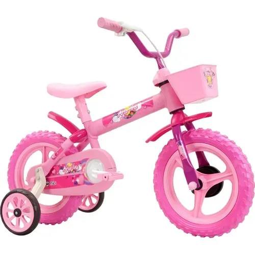 [Regional] Bicicleta Infantil Aro 12 Track Bikes Arco Íris Rosa