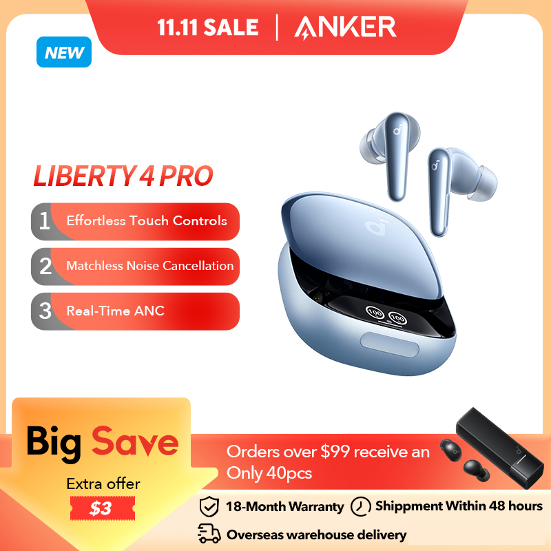 Fone de Ouvido Soundcore by Anker Liberty 4 Pro TWS com Cancelamento de Ruído