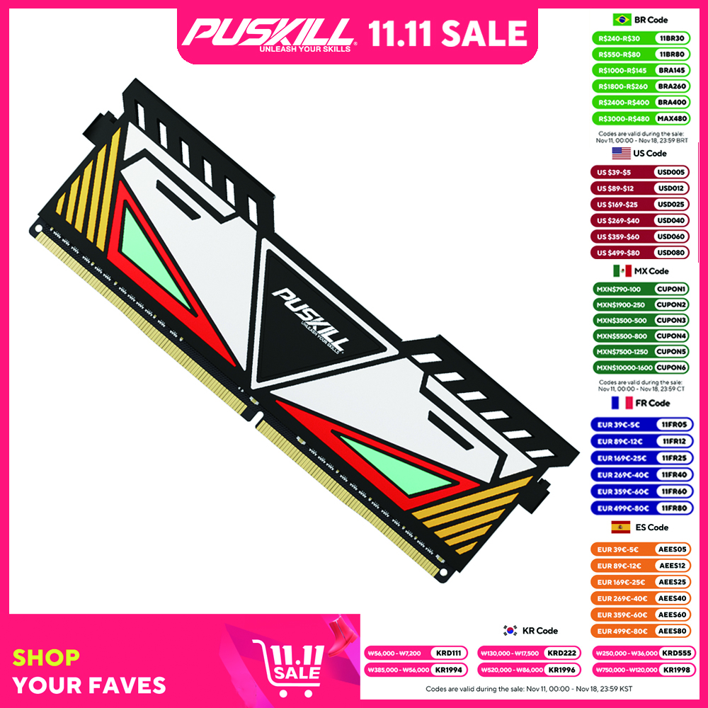 [Com Imposto] Memória RAM PUSKILL 32GB (2x16) 3200MHz