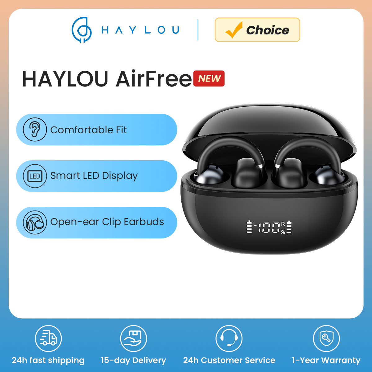 Fone de Ouvido Haylou Airfree Bluetooth 5.4