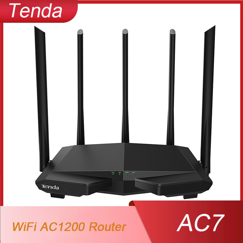 roteador sem fio Tenda-AC7 de banda dupla repetidor Wi-F AC1200