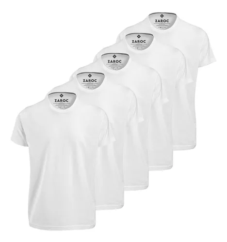 Kit 5 Camisetas Masculinas Slim Fit Básicas Algodão Premium