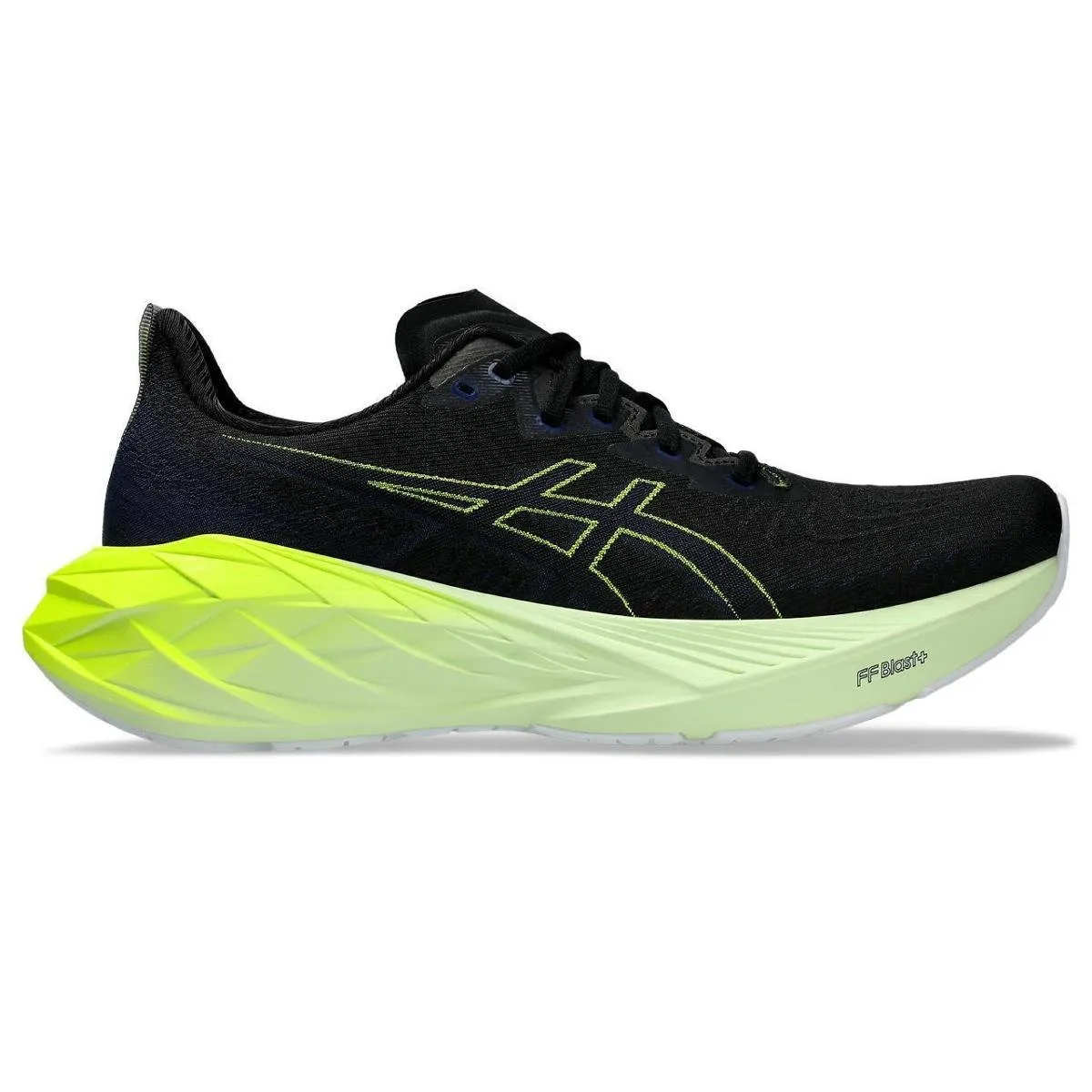 Tênis ASICS Novablast 4 - Masculino - Preto com Verde