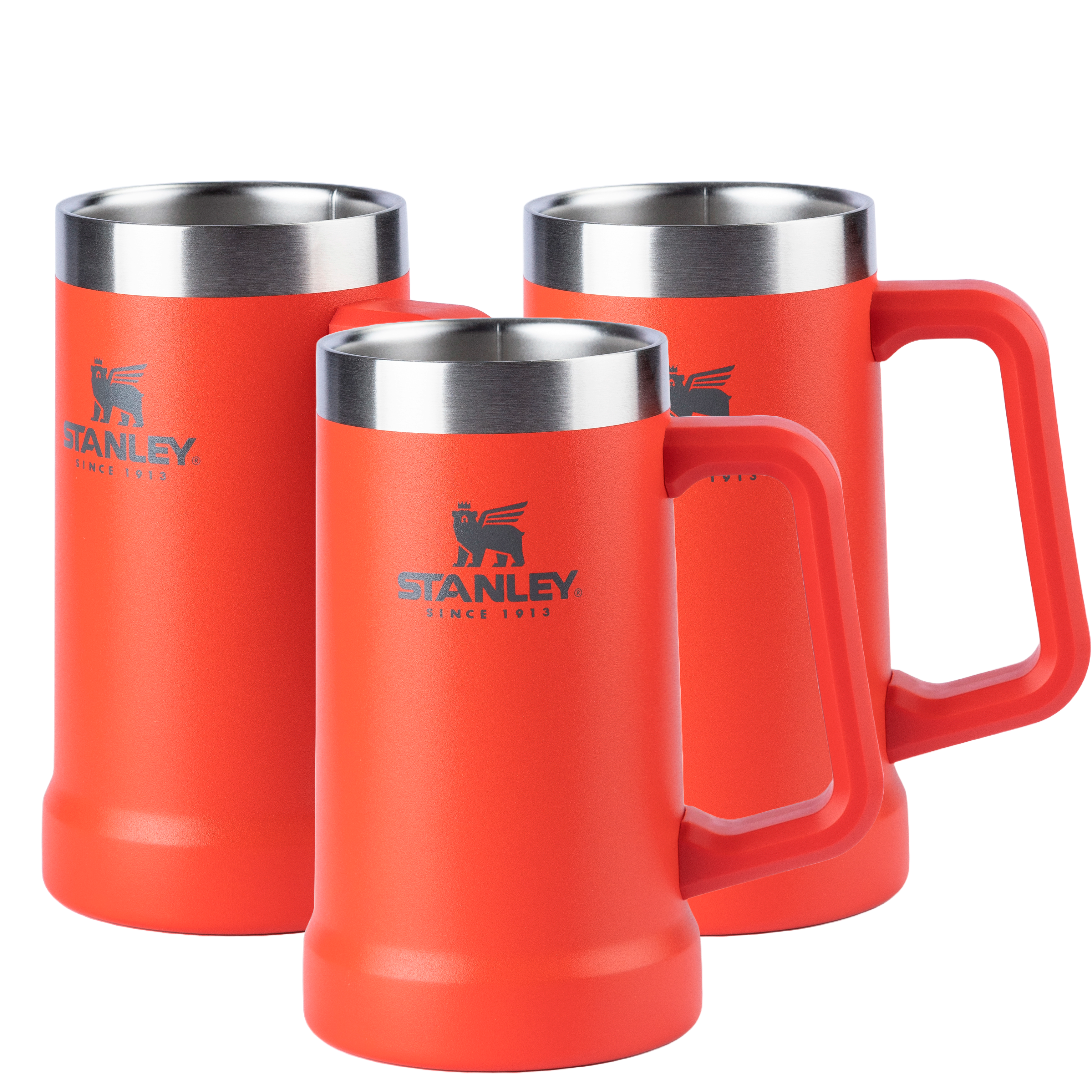 [Cashback Pelando R$ 198] Kit 3 Canecas Térmicas de Cerveja Flame Red Stanley | 709ML