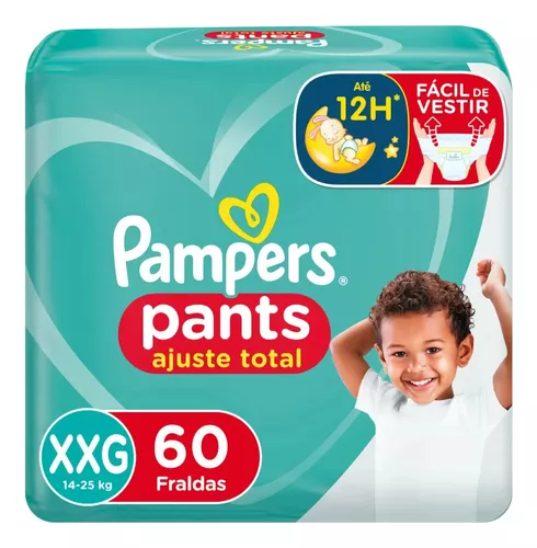 3 Pacotes Fralda Pampers Pants Ajuste Total XXG - 60 Unidades Cada