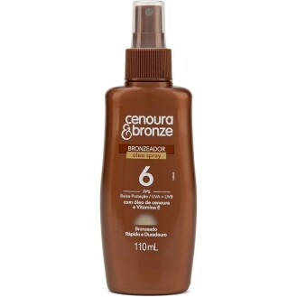 Óleo Bronzeador Spray Fps6 Cenoura e Bronze - 110ml