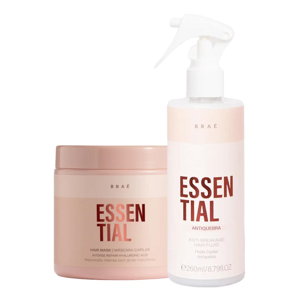 Kit Essencial Máscara Capilar Essential 500ml + Fluído Antiquebra 260ml