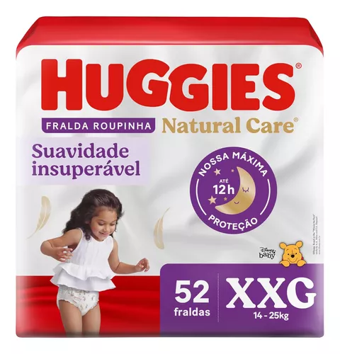 Fralda Roupinha Huggies Natural Care Tam XXG - 52 Unidades