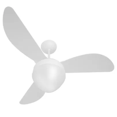 Ventilador De Teto Gale Branco Para 2 Lâmpadas Luxo Ponente 220V