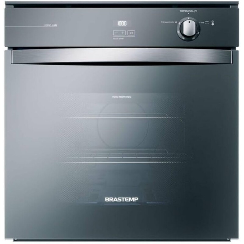 Forno de Embutir a Gás Brastemp 78 Litros Cor Inox Espelhado com Grill e Timer Touch - BOA84AR 220V