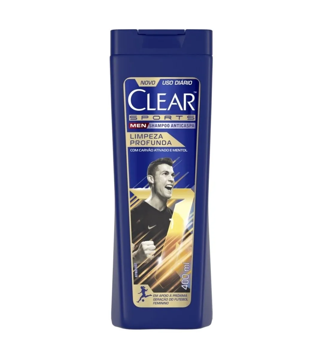 Shampoo Anticaspa Clear Sports Men Limpeza Profunda 400ml