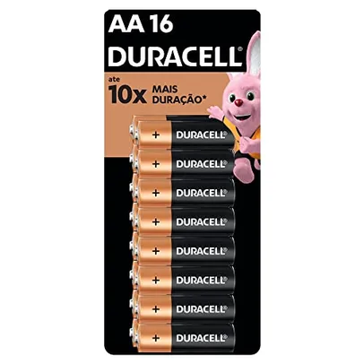 (REC) Duracell Pilha Alcalina Aa Pequena Duracell Com 16 Unidades