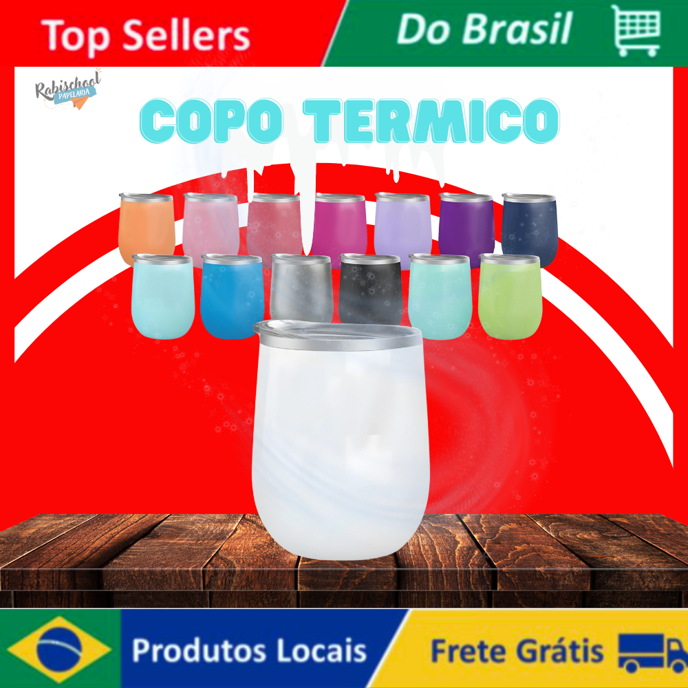 [R$12,59 Moedas/BR] Copo Térmico em Inox 350ml - Portátil e Leve com Tampa e Abridor, Ideal para Bebidas Quentes e Geladas