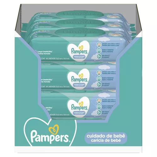 2 Unidades Kit de Lenços Umedecidos Pampers Fresh Clean - 576 Unidades