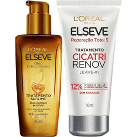 Kit Óleo Extraordinário Elseve L'Oréal Paris + Leave-in de Tratamento Cicatri Renov